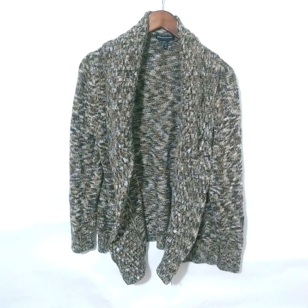 Goodclothes L Brown Creme BIG Knit Open Cardigan Sweater